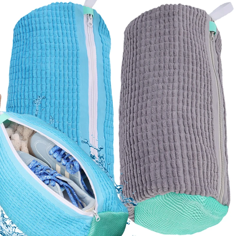 Reusable Shoe Washing Bag Hanging Rope Design For Washing Machine Nylon Laundry Net Protector Shoes Anti-Deformation Organizer