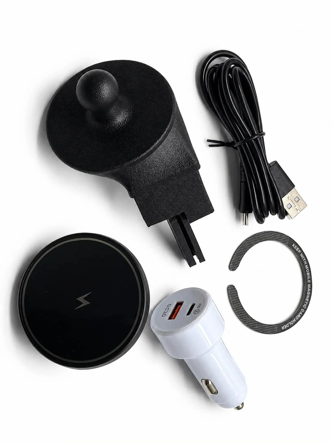 Vehicle-Specific Wireless Phone Charging Mount Kit For Porsche 911 996 Facelift RHD Console