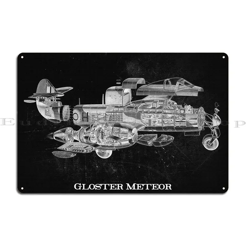 Gloster Meteor Metal Plaque Poster Wall Mural Cinema Vintage Classic Printed Tin Sign Poster