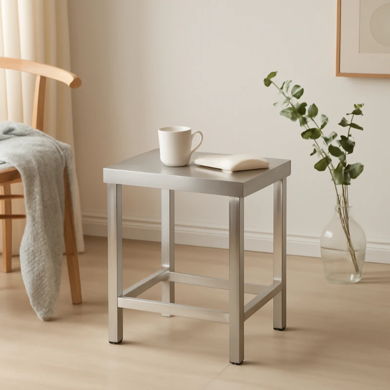 

Rust Resistant and Wear-resistant Stainless Steel Chairs for Kitchen and Dining Rooms Simple Workshop Industrial Operator Seats