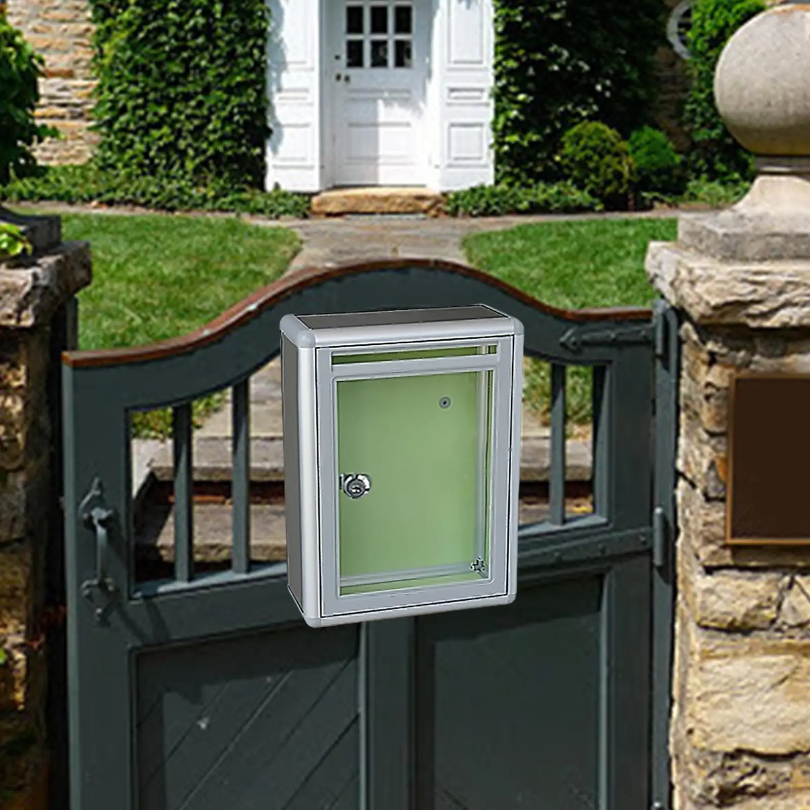 Suggestion box with lock, letter box, transparent, wall mount for