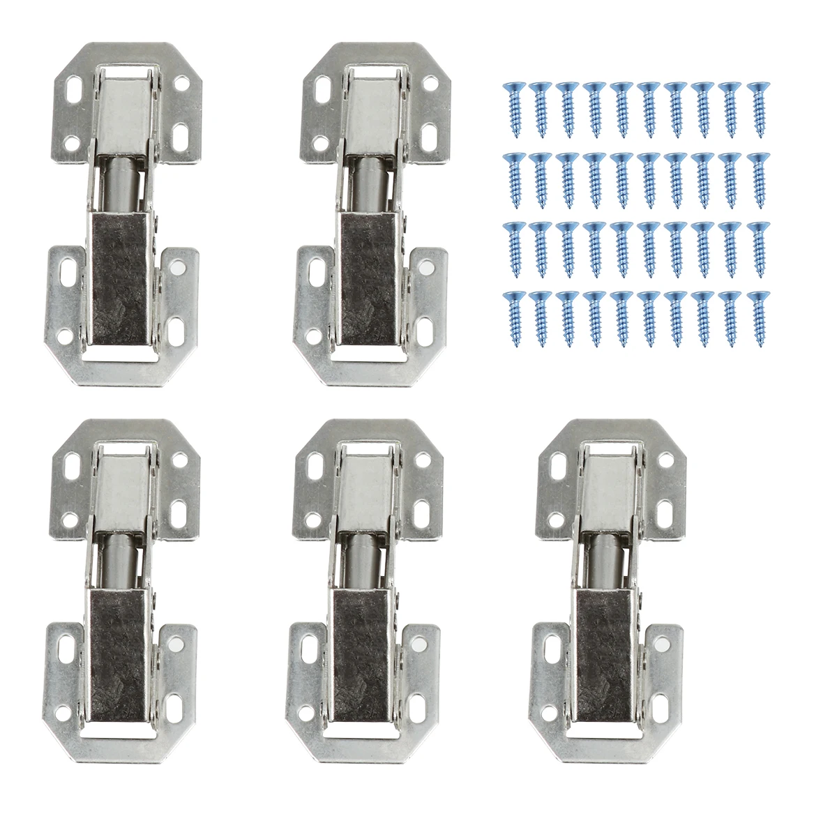 

5 PCS Hinges Cabinet Furniture Kitchen Hardware for Cabinets Stainless Steel Door Silver