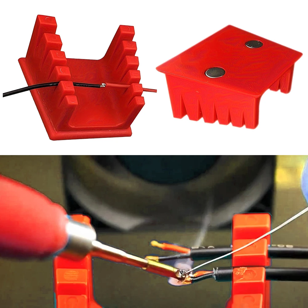 حامل سلك لحام مغناطيسي سلك لحام بلاستيكي يؤدي القصدير المشبك معزول كابل اتصال تركيبات لسلك 30AWG إلى 12AWG