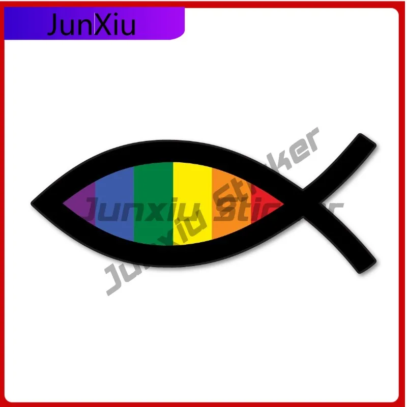 

GAY CHRISTIAN GAY Cool Car Fade Proof Sticker FISH Funny Fishing Angling vinyl wallcarvan decal sticker Anime Waterproof