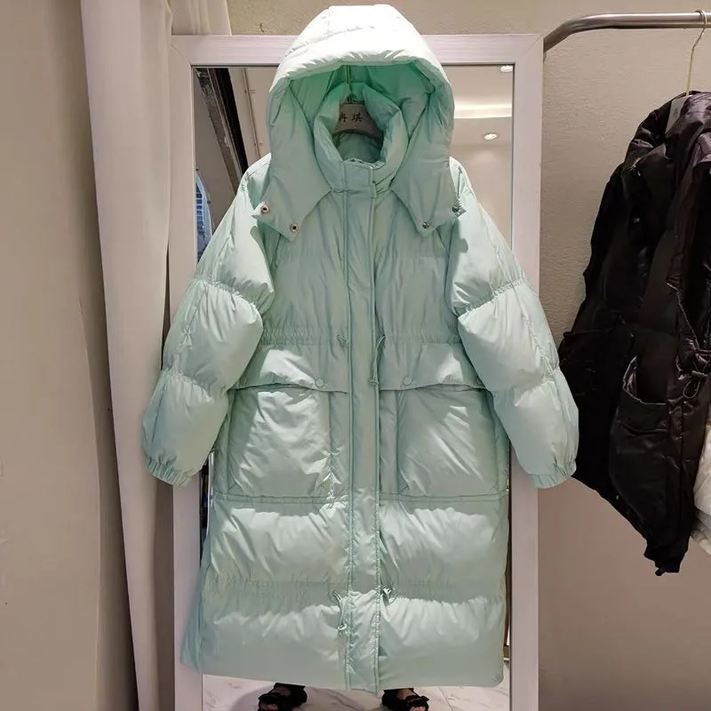 Abrigo de algodón con capucha para mujer, chaqueta gruesa y cálida para invierno, Parkas de talla grande, novedad de 2023