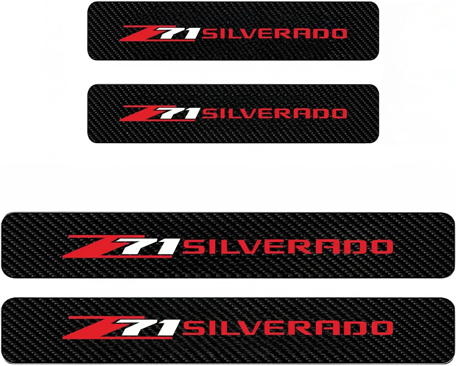 Adesivo per protezione battitacco per portiera auto Protezione per soglia Decalcomania in fibra di carbonio Accessori per lo styling per GMC 1500 compatibile con Z71