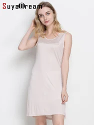 100%REAL SILK  women sleep dress solid Basic slip dress Anti emptied FULL slips sleeveless new underwear PINK WHITE BLACK NUDE