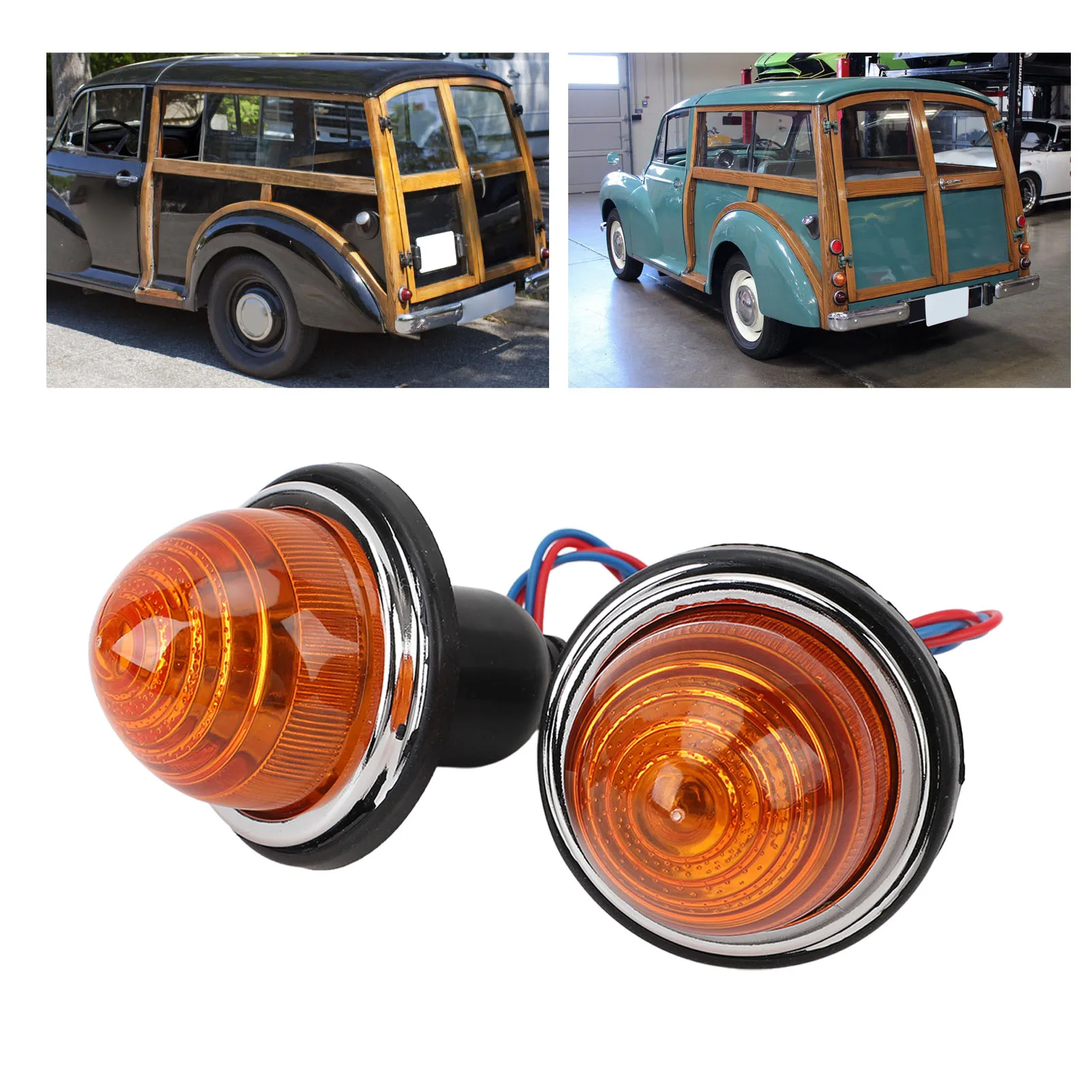 2Pcs 72mm Rear Brake Stop Light LPB630 DC12V Tail Lamp Replacement For Classic Mini Morris Minor Traveller As Lucas L594