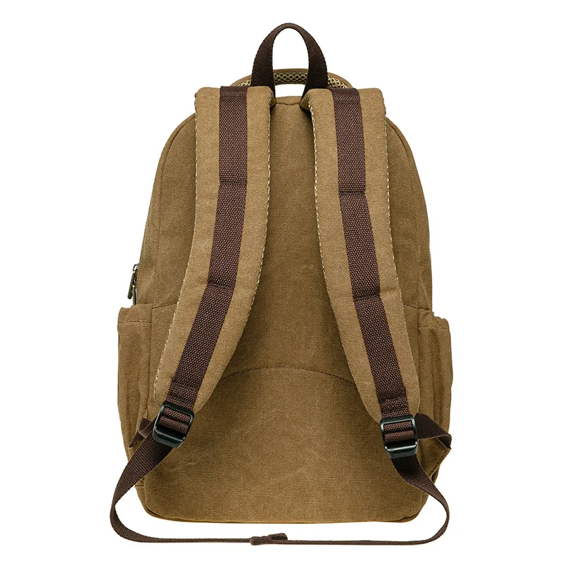 Vintage Canvas Backpack Women Men for Trips, School and Office with Laptop Compartment, 18L