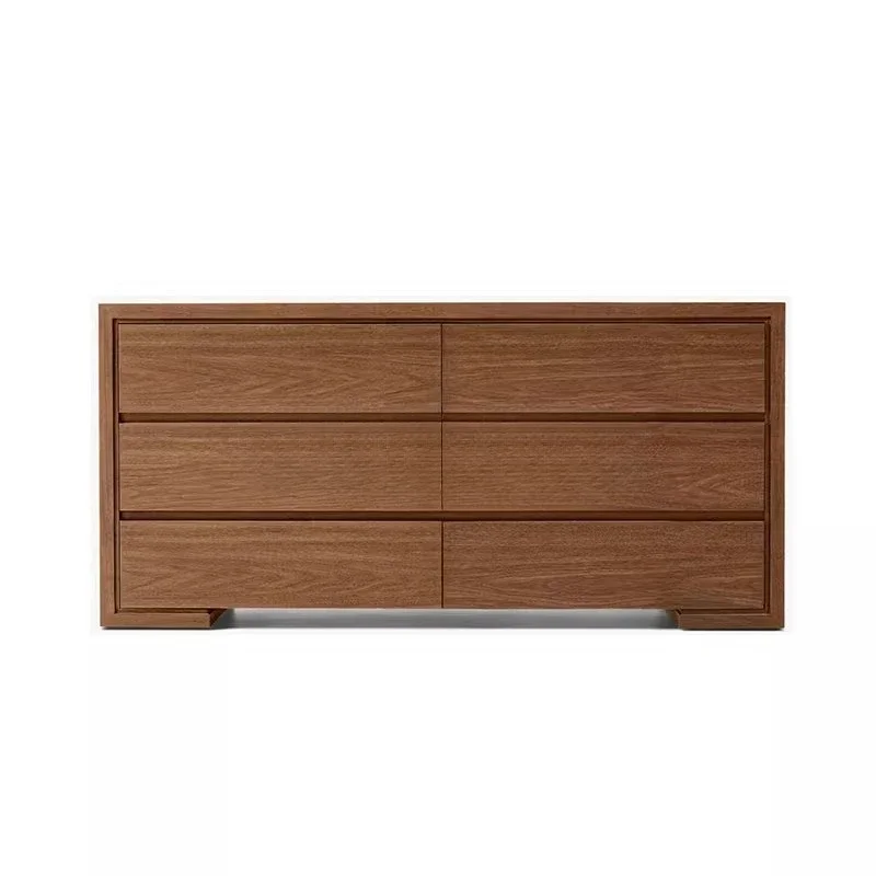 Living room sofa 6 bucket cabinets, dining side cabinets, lockers, storage cabinets, walnut-colored simple entrance