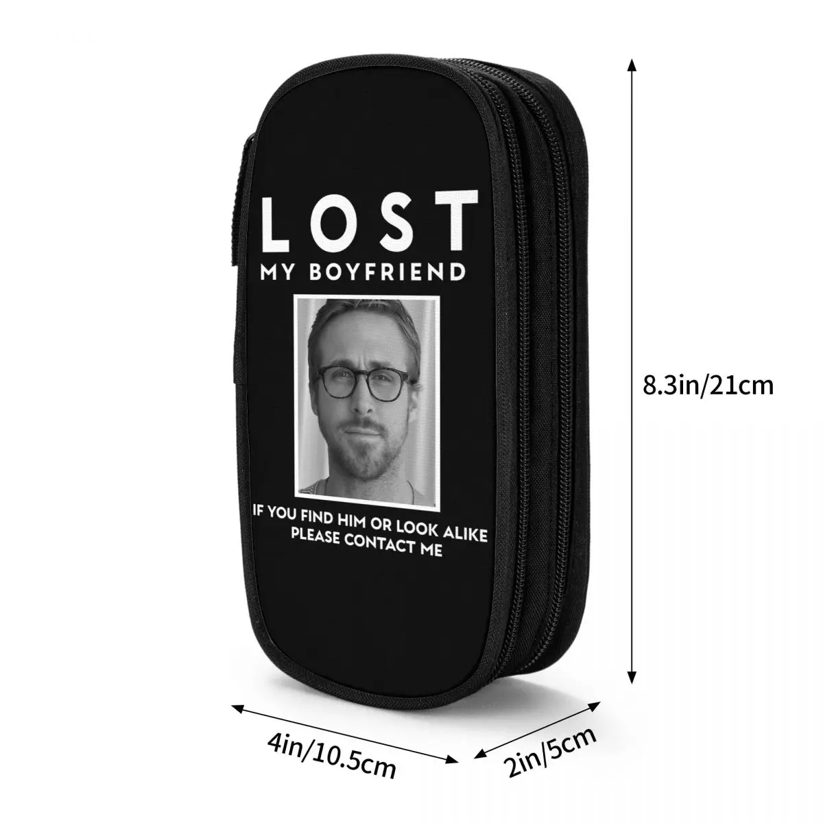 LOST MY BOYFRIEND-Trousse à crayons en toile, étuis à crayons scolaires, étuis à crayons universitaires, boîte à crayons rétro pour filles et garçons, tenue scolaire, Ryan Gosling