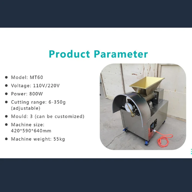 Automatic Electric Dough Ball Cutting Cutter Machine 5-350g Dough Divider Cutter Machine Dough Ball Making machine