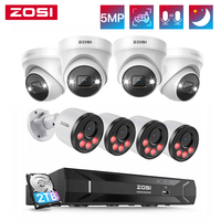 ZOSI 8CH 3K PoE Security Camera System 5MP HD C225 Dome PoE Cams 4MP HD C180 Bullet IP Cams Home CCTV Video Surveillance NVR Kit