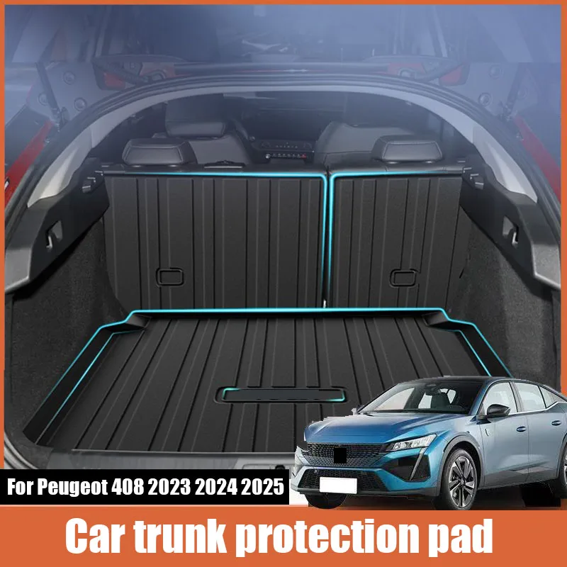For Peugeot 408 2023 2024 2025 Car trunk protection pad TPO material waterproof tailgate pad car interior protective component