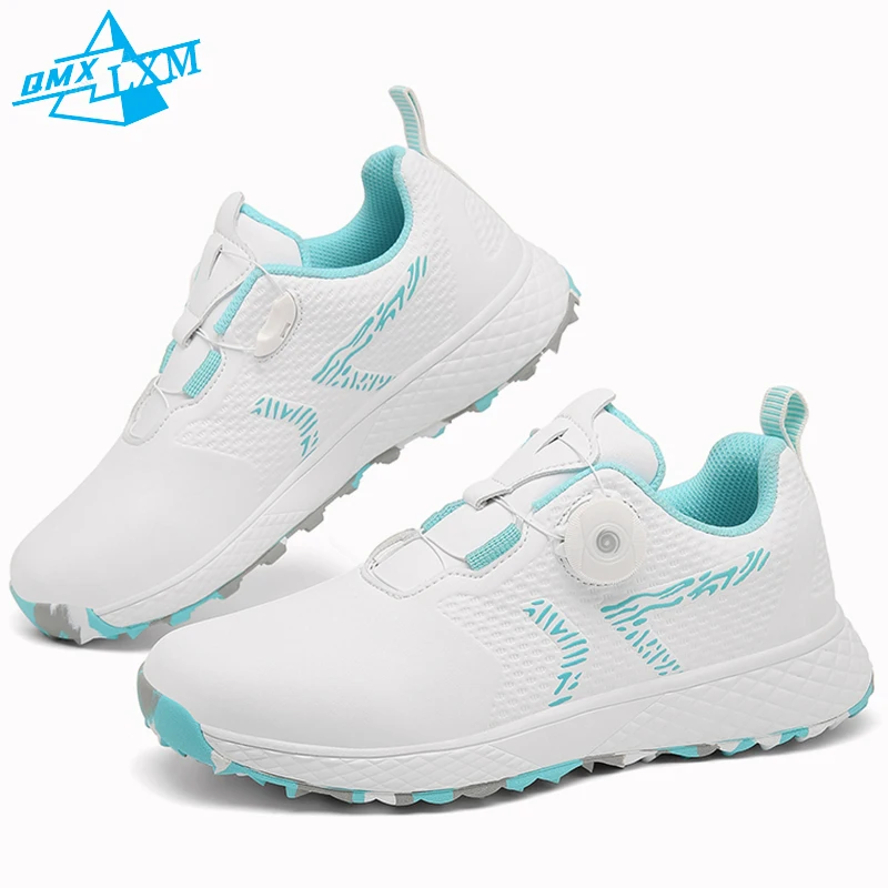 Golf Shoes Women Mesh White Water proof Golf With Spikeless Sneakers Non-Slip Golf Training Golfer Walking Dual-purpose Footwear