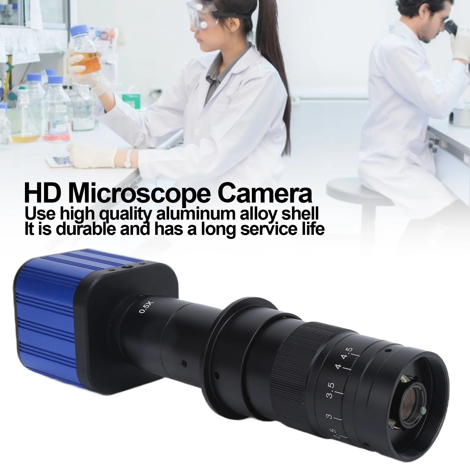 Microscope Fitting 4K 180x C Mount Industrial Camera High Definition Video Microscope Camera for Repairing for SONY Sensor AC