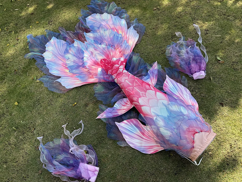 Yun'er Dream Mermaid Tail MHina Swimsuit Princess Costume Girls Split Mermaid Tail Swimming Pool Mermaid Diving Tail