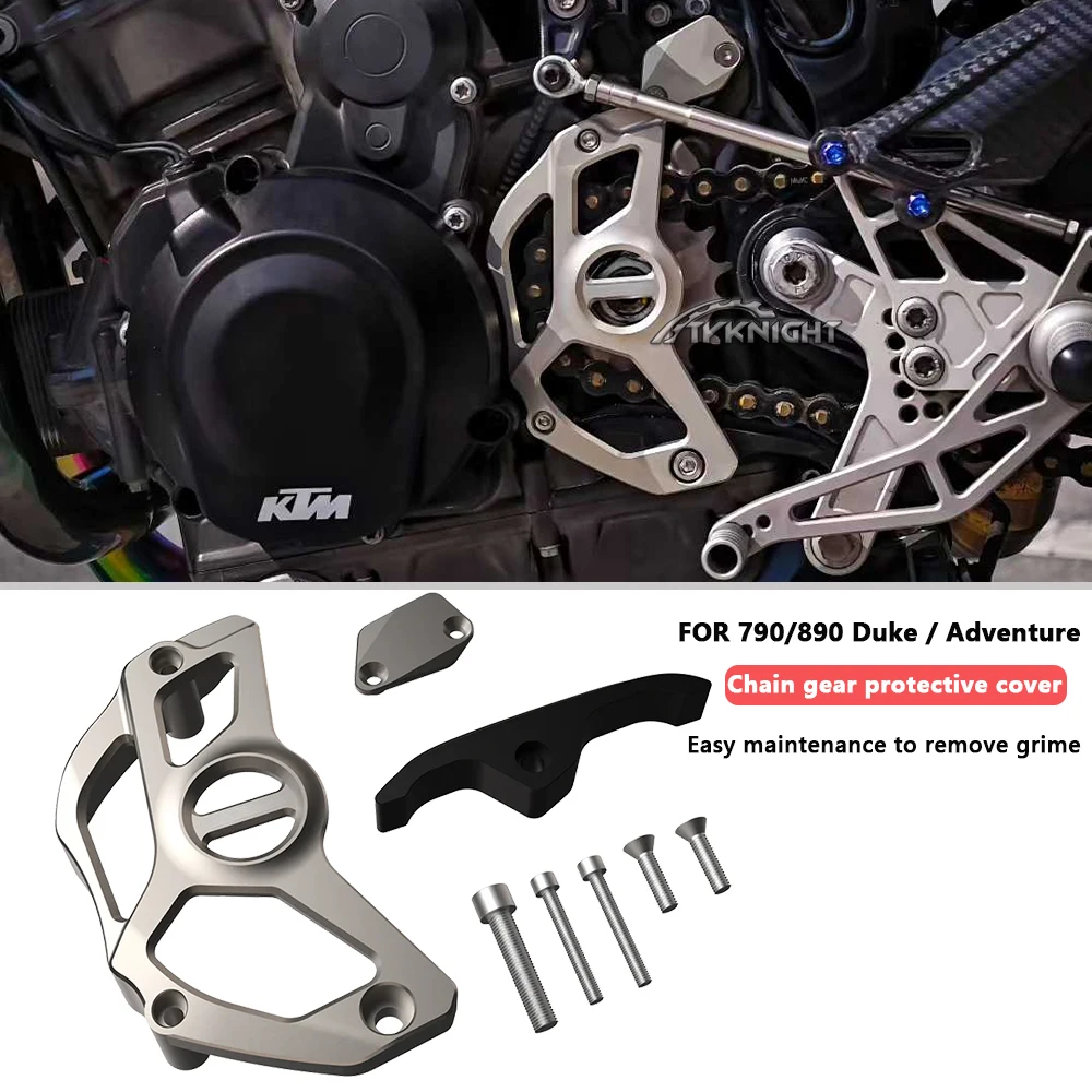 

for 790/890 Duke /Adventure CNCaluminum Sprocket Guard 790 DUKE 890adv Chain gear protective cover
