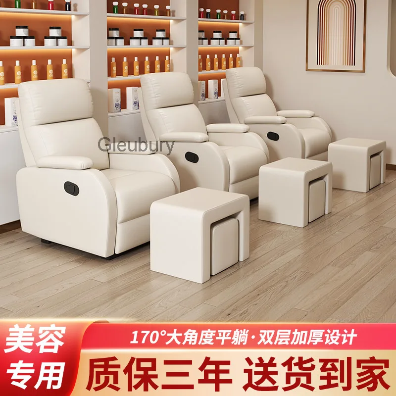 Beauty Sofa Chair Nail Single Sofa Lazy Electric Foot Massage Chair Fabric Eyelash Sofa Rocking Recliner