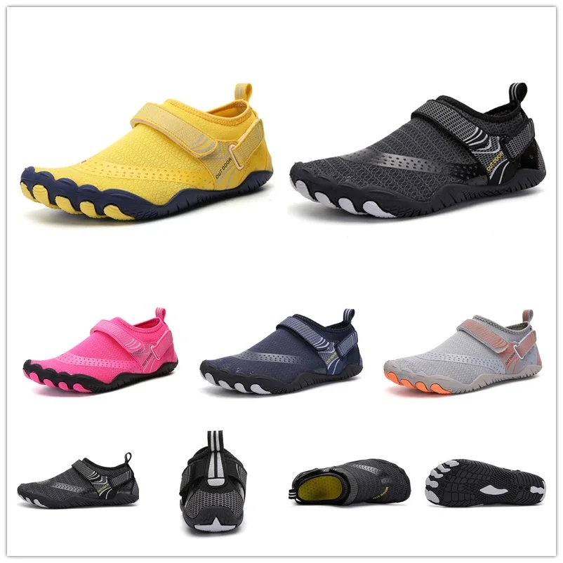 Men Women Water Shoes Quick Dry Non-Slip Five Finger Shoes Outdoor Wading Swimming Barefoot Aqua Shoes Lightweight Sneakers