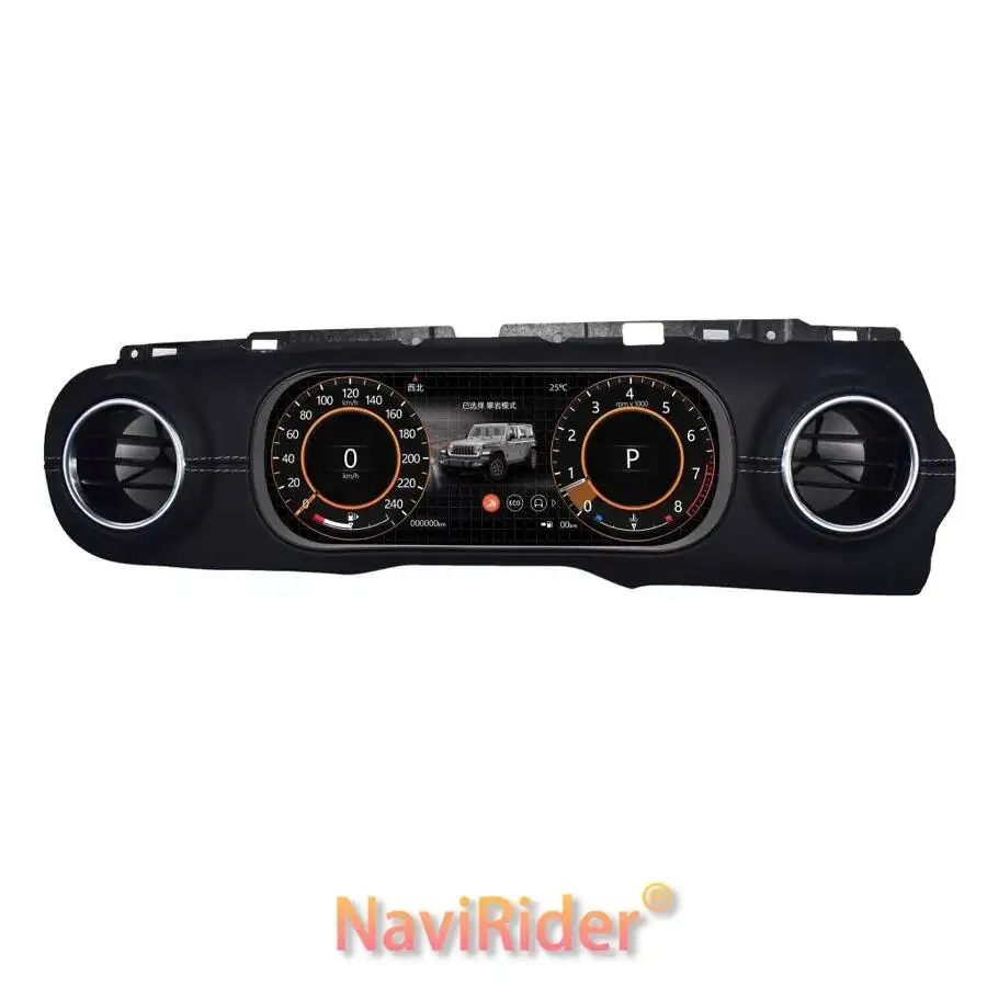 For Jeep WRANGLER 2018-2022 Multiple Colorful UI High Definition Panel Cluster Map Display12.3inch Car LCD Instrument