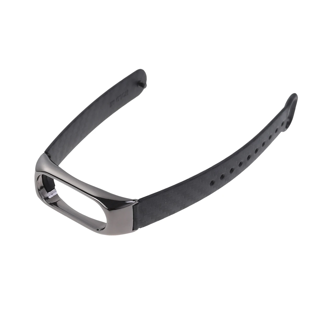 Pulsera de repuesto inteligente, correa protectora de fibra de carbono para 2 accesorios cómodos ajustables, moda duradera negra