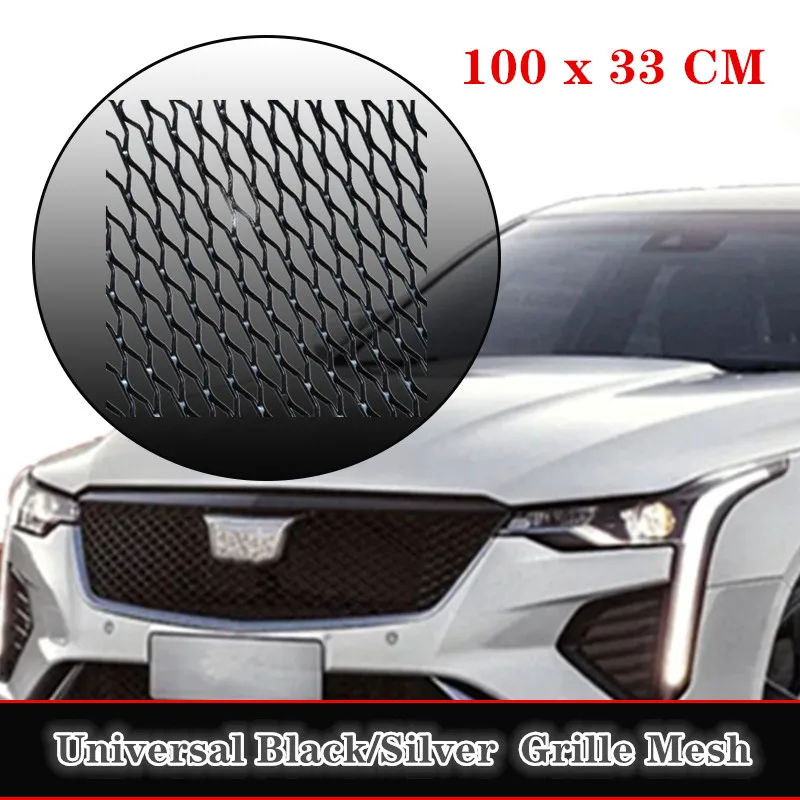 

Universal Black / Sliver Aluminium Racing Grille Mesh Vent Car Tuning Grill 100cm x 33cm