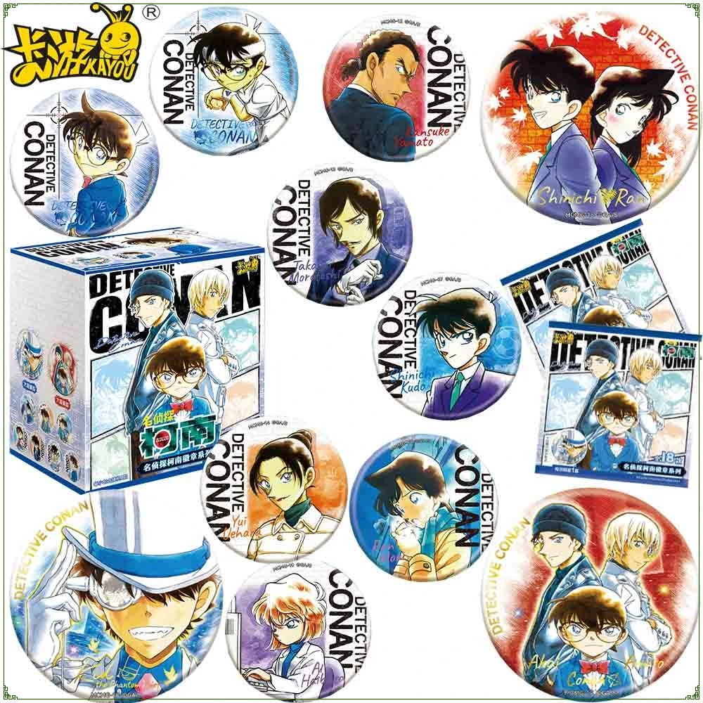 

New Kayou Original Detective Conan Anime Peripheral Characters Customizable Badge Cute Funny Creative Brooches Decorative Gifts