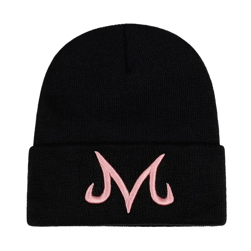 

Autumn/Winter New Men's Warm Hat Solid Color M Letter Embroidered Knitted Hat Big Head Circumference Outdoor Ear Protection Hat