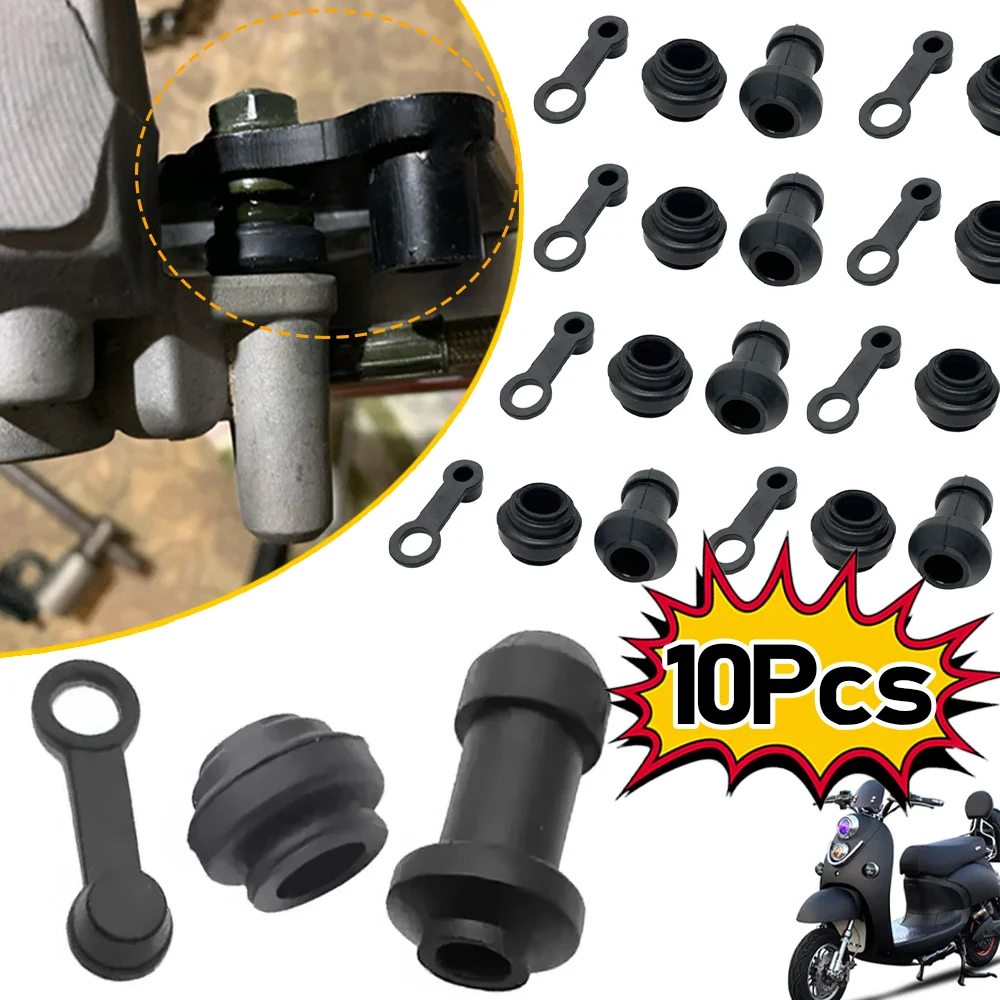 

10Sets Universal Motorcycle Upper Lower Pump Rubber Shock Absorber Sleeve Dustproof Waterproof Scooter Brake Caliper Shock Cap