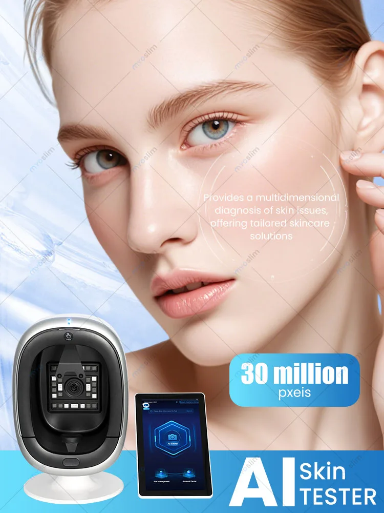 Mirror Skin Analysis 8 Spectra 3D Intelligent Mirror Wood Lamp Facial Scanner UV Skin Analyzer Machine Skin Analyzer