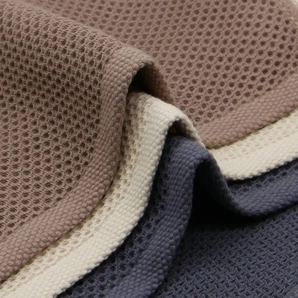 Paño de cocina de algodón con forma de panal, toalla de mano suave y absorbente de secado rápido, herramienta de limpieza eficiente para el hogar y