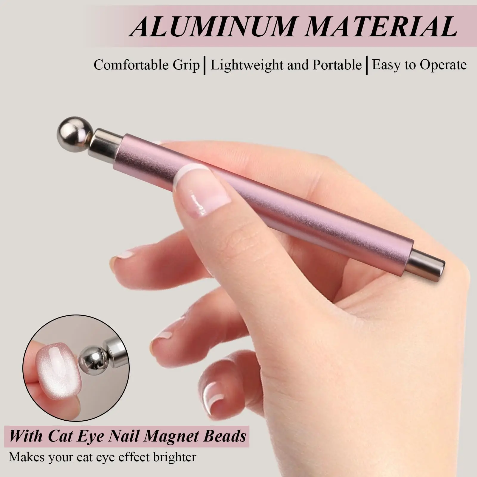 9 pezzi per unghie a doppia testa Cat Eye Kit magnete forte Fiore di coniglio Penna magnetica per nail art per smalto gel Manicure Strumenti per salone fai da te