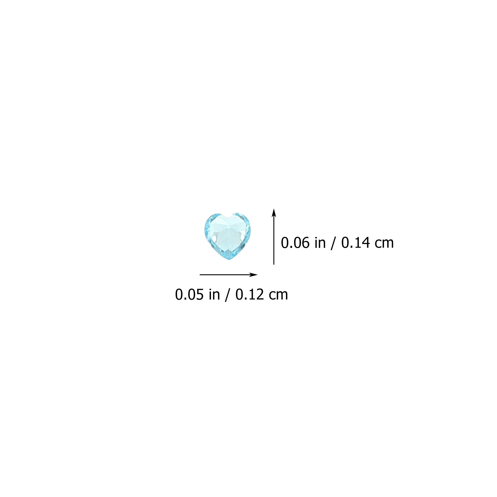

20 Pcs Heart Shaped Crystal Stone Decoration Sky Blue Rhinestone Embellishments Zircon DIY Craft Supplies Home Decor
