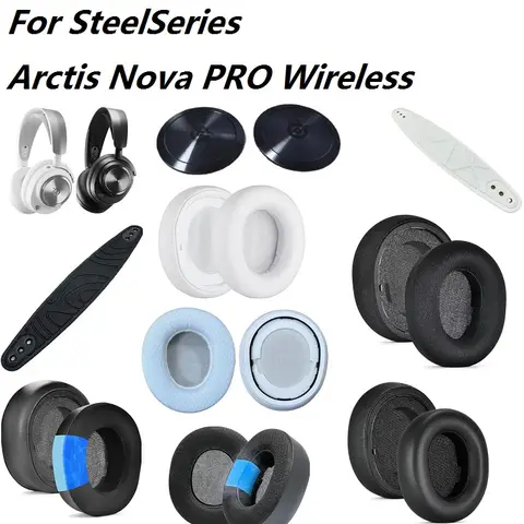 Original spare parts For SteelSeries Arctis Nova Pro Wireless Headphones Replacement headband tape Earmuffs Ear cushions