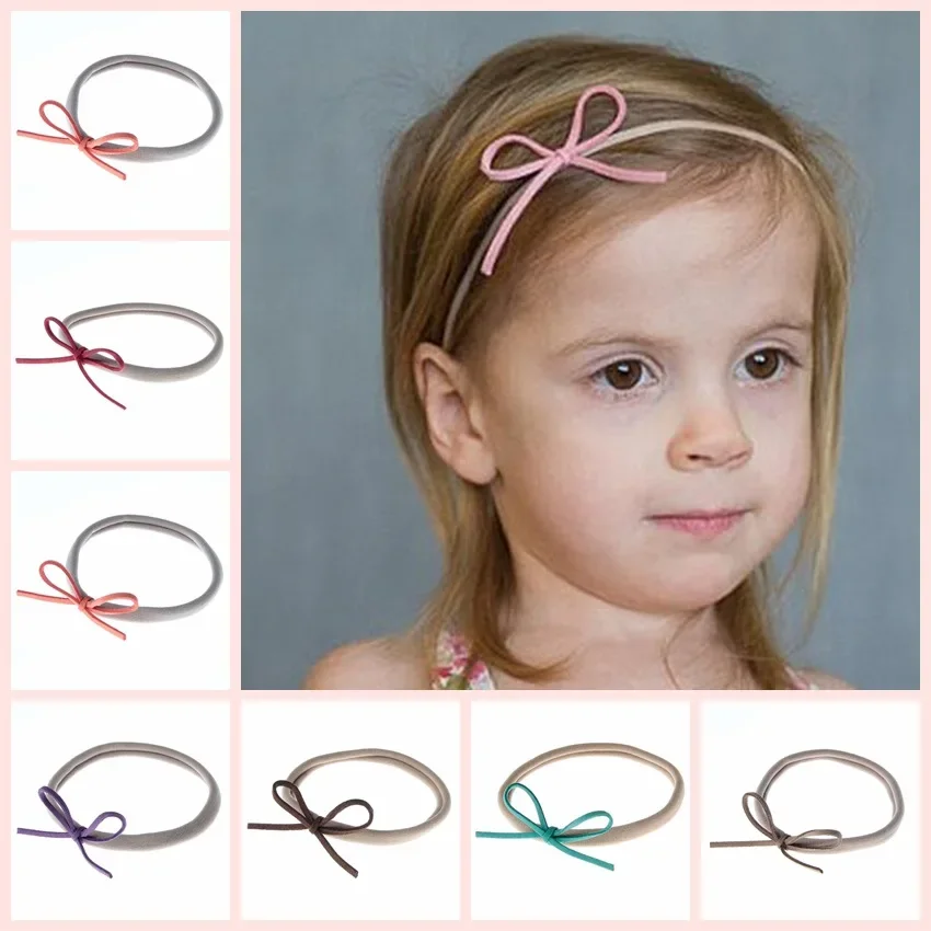 Yundfly-Diadema de nailon para niña, banda elástica para el pelo de gamuza, lazo sólido, accesorios para el cabello, accesorios de fotografía, 10