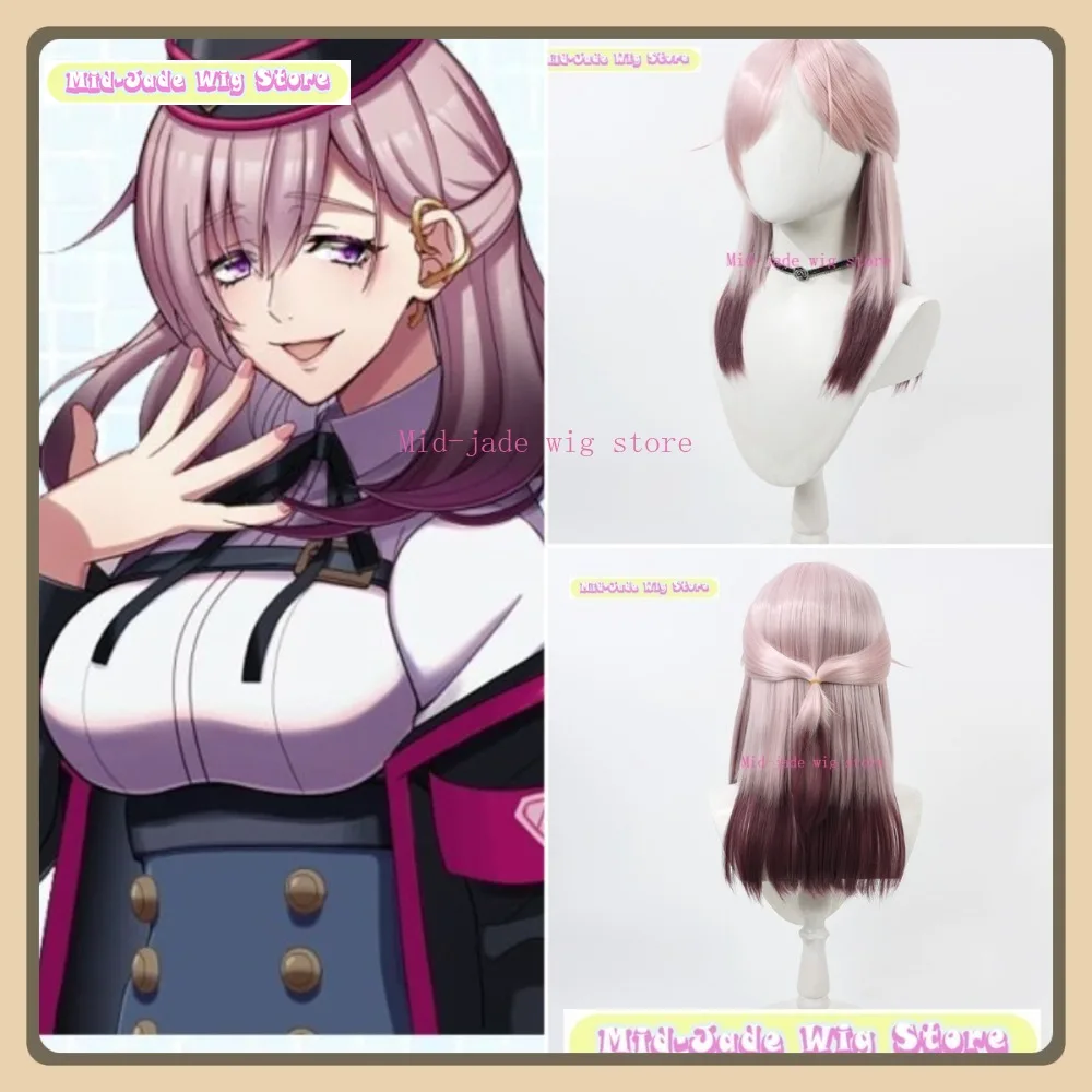 Peluca de jade medio tienda hipnosis micrófono Jakurai Jinguji Cosplay peluca Anime juego de rol fiesta de Halloween peluca sintética