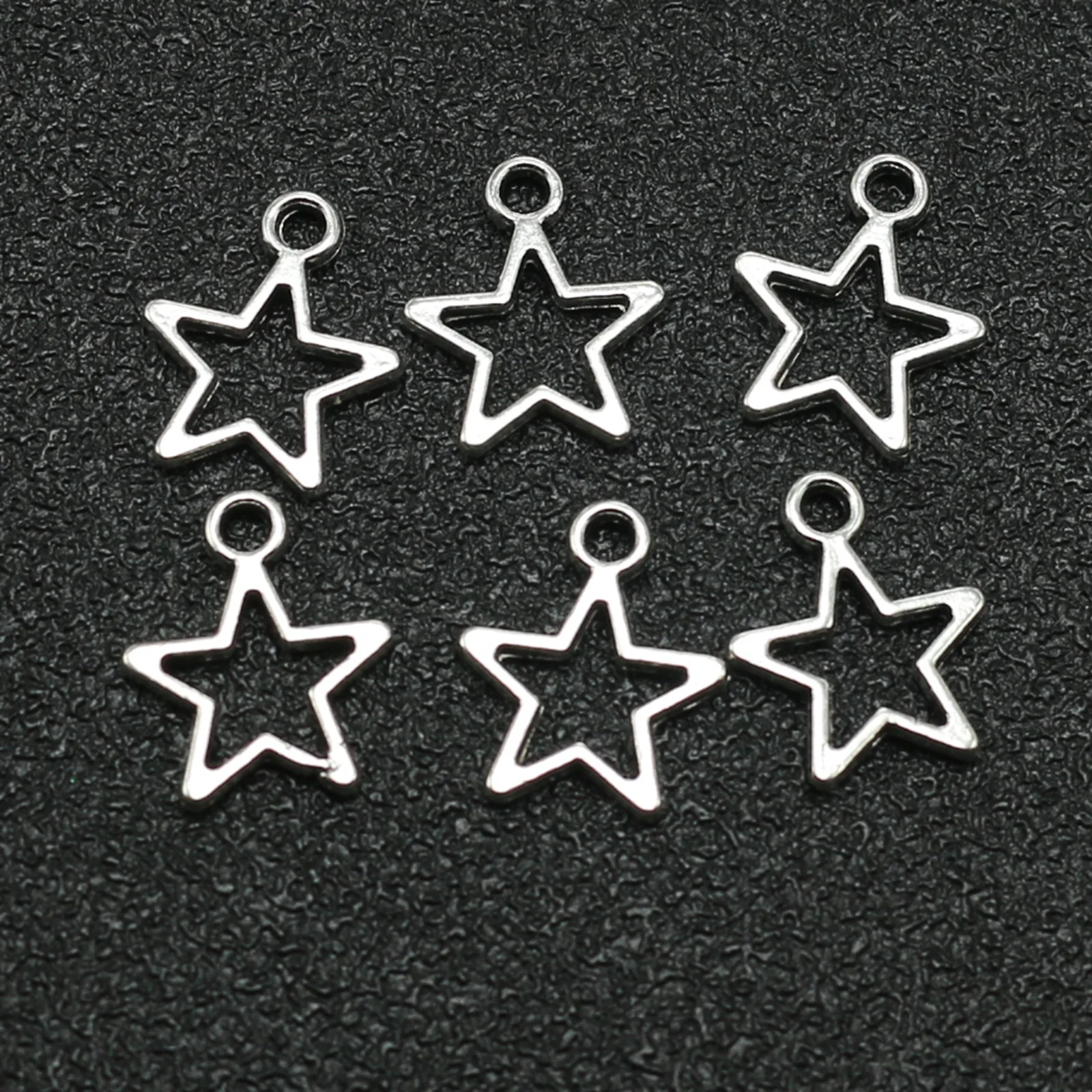 

100 Tibet Silver Pentagram Star Charm Pendants 15X12mm Craft DIY Jewelry Making