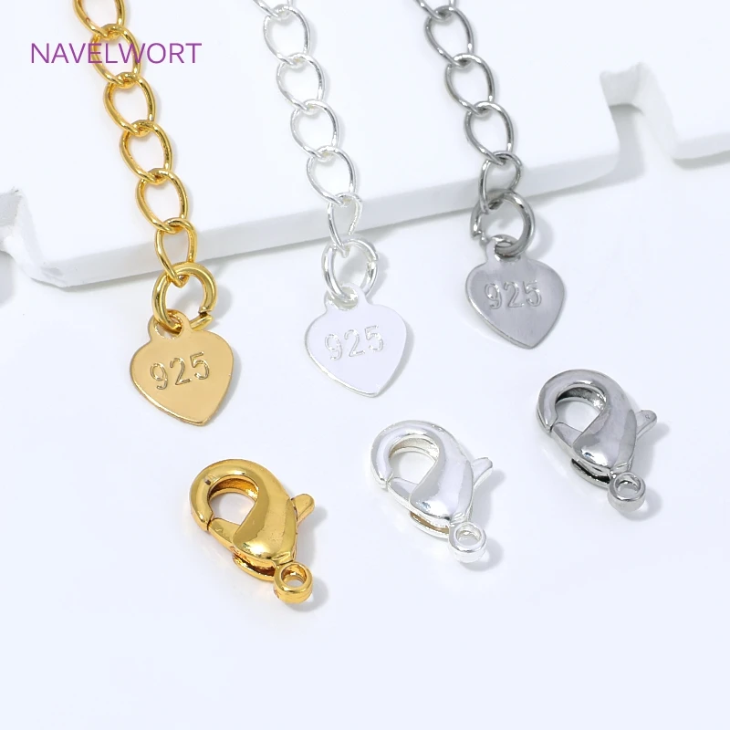 5/10Pcs/Lot 18K Gold Plated Extension Chain For Jewelry Making,Brass Tail Chain Connectors,DIY Bracelet Necklace Accessories - view 3