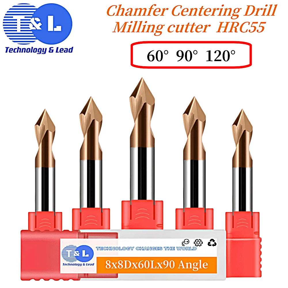 أدوات مثقاب مركزية من الكربيد T & L ، فولاذ التنغستن ، التصنيع باستخدام الحاسب الآلي ، مركز الآلات الميكانيكية ، تحديد المواقع ، 60 درجة ، 90 درجة ، 50 درجة ، 50 درجة ، HRC55
