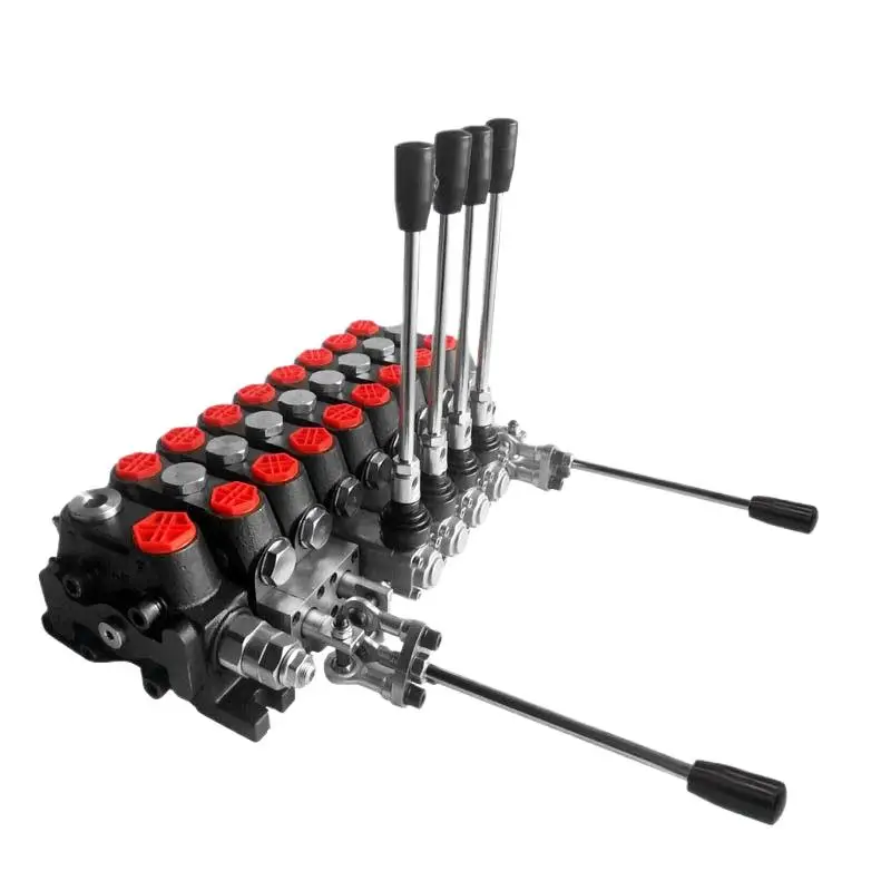 8 handles 100 liter Hydraulic Directional Control Valve with 2 joystick