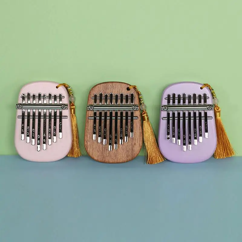 Mini Kalimba 8 Tasten Daumen Klavier tragbare Musik tastatur Musik instrumente mit Lanyard exquisite Geschenkset für Kinder Weihnachten