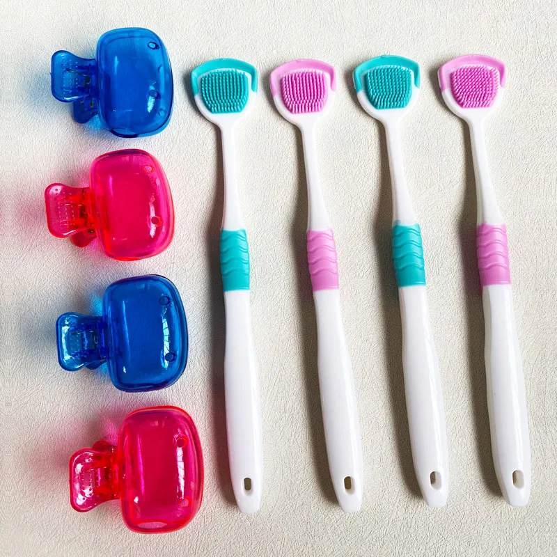 Silicone Tongue Cleaning Brush & Toothbrush Protective Cover