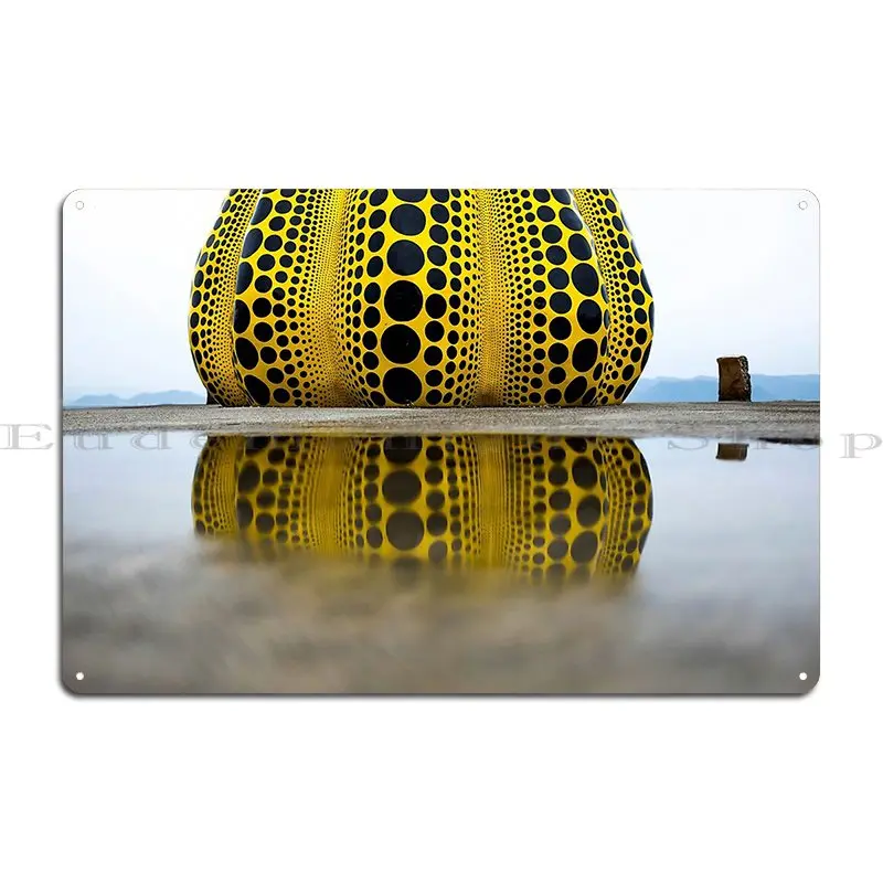 Kusama Pumpkin Reflections Metal Sign Wall Plaque Designs Living Room Cinema Plaques Tin Sign Poster