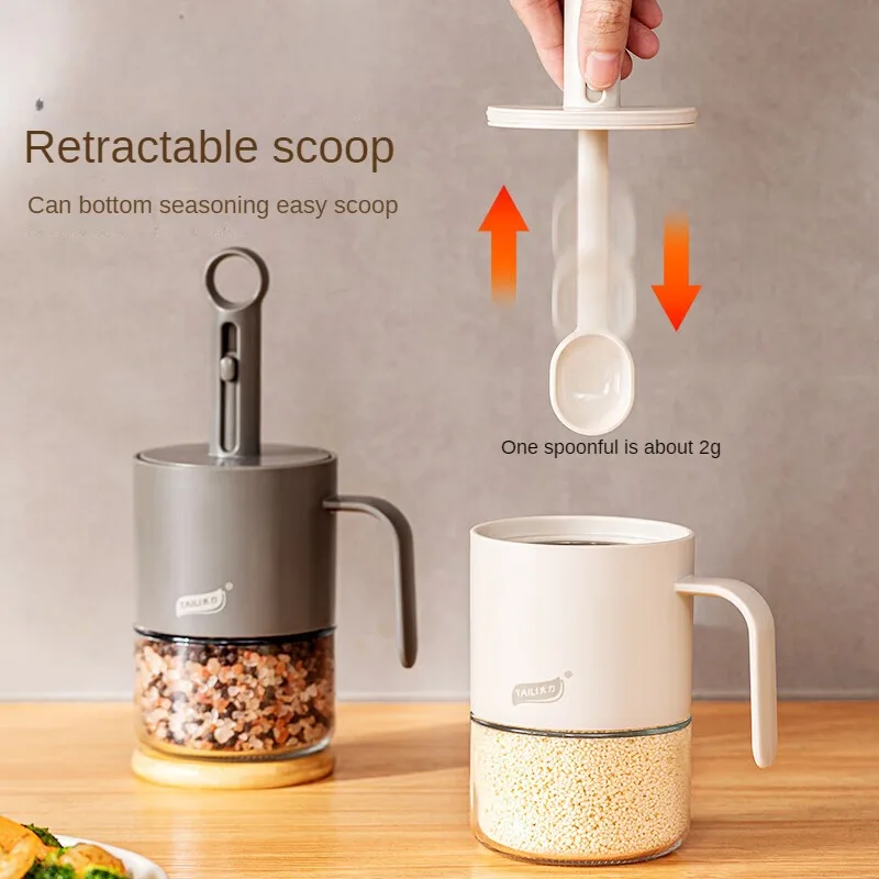 Récipient à sel durable avec joint hermétique, fraîcheur longue durée, matériau en verre, facile à nettoyer