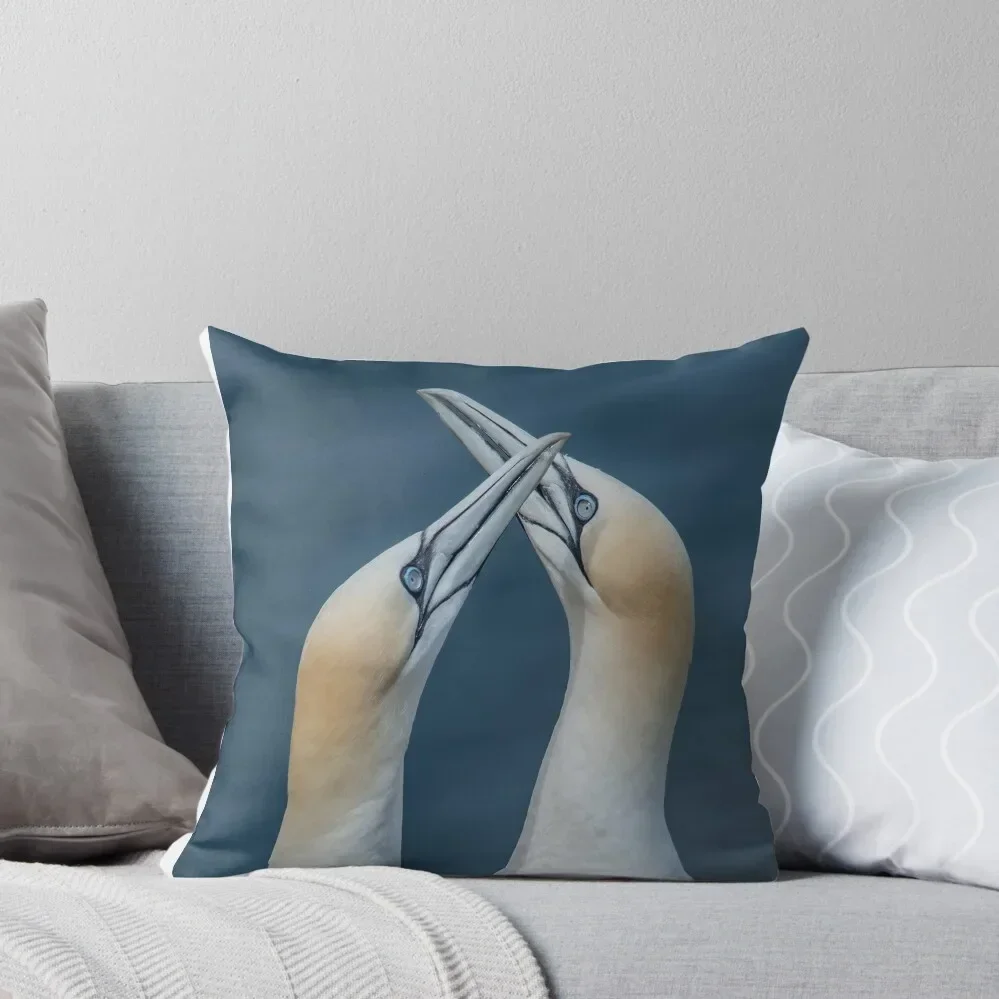 Gannet Love Birds. Throw Pillow christmas ornaments 2025 Custom Cushion Photo pillow