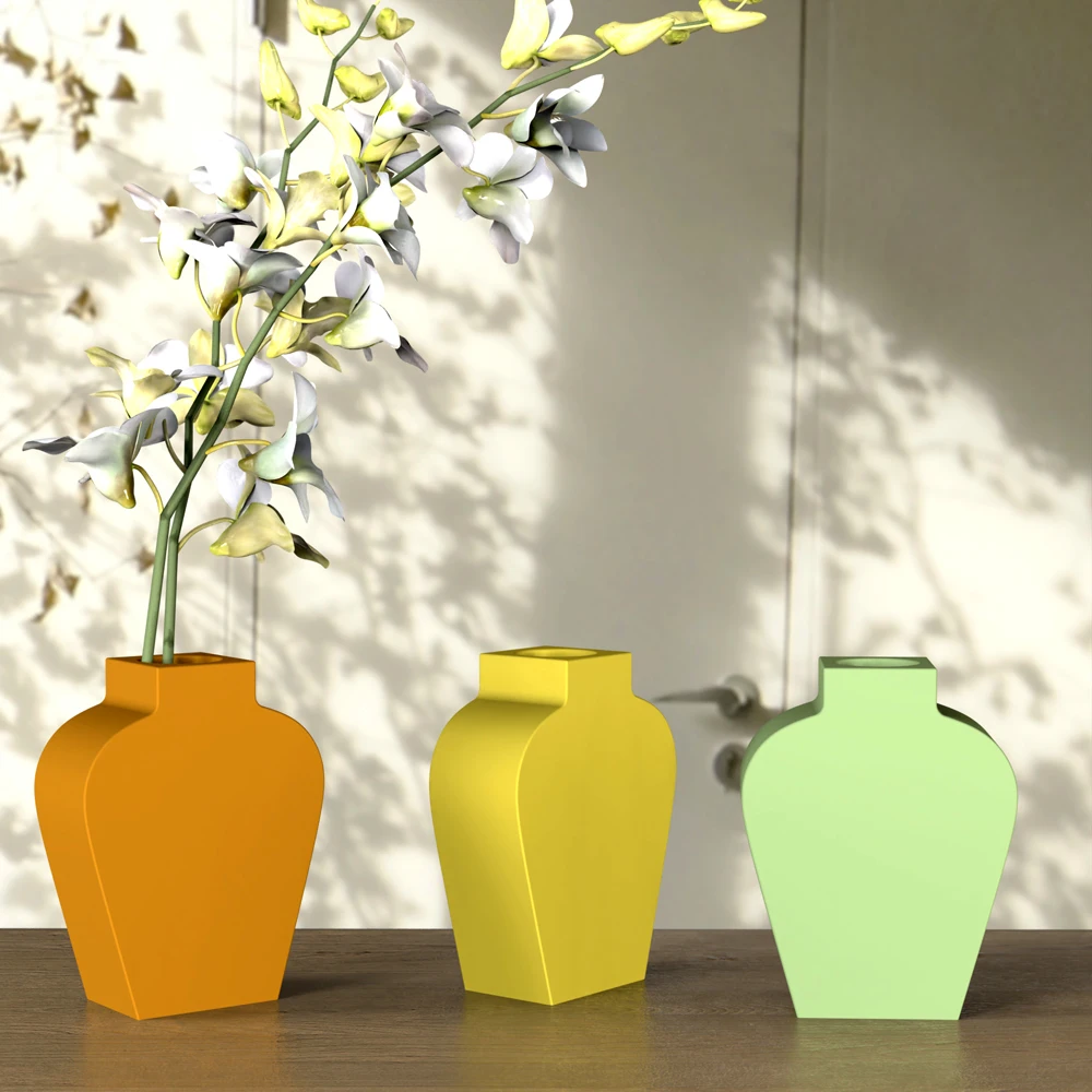 Silicone Mold for Concrete Vase Cement Plaster Flower Pot and flower insert mold for Home Decoration