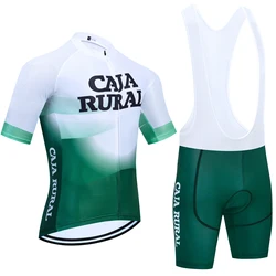 Green Bike Maillot Team CAJA RURAL Cycling Jersey Bibs Shorts Set Men Women Summer Breathable Ropa Ciclismo MTB Bicycle Clothing