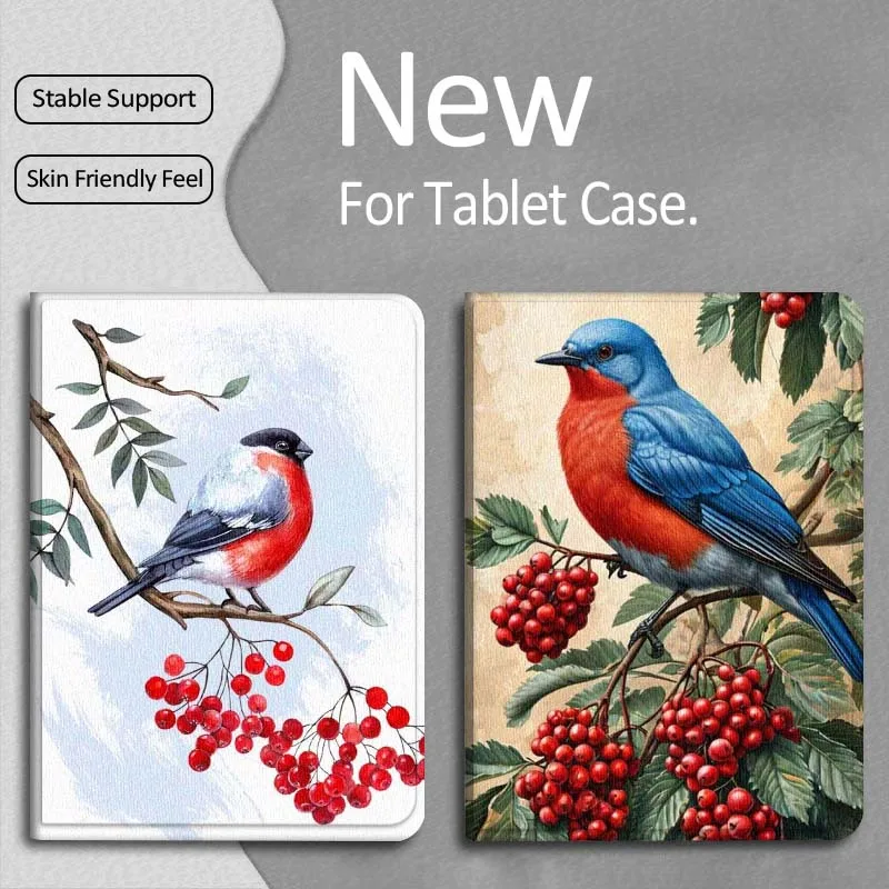 

Cartoon Bird Art Popular For Apple iPad Pro Air 13 2 7th 6th 2025 M2 M3 M4 M512.9 13 inch Foldable Tablet Case Gift