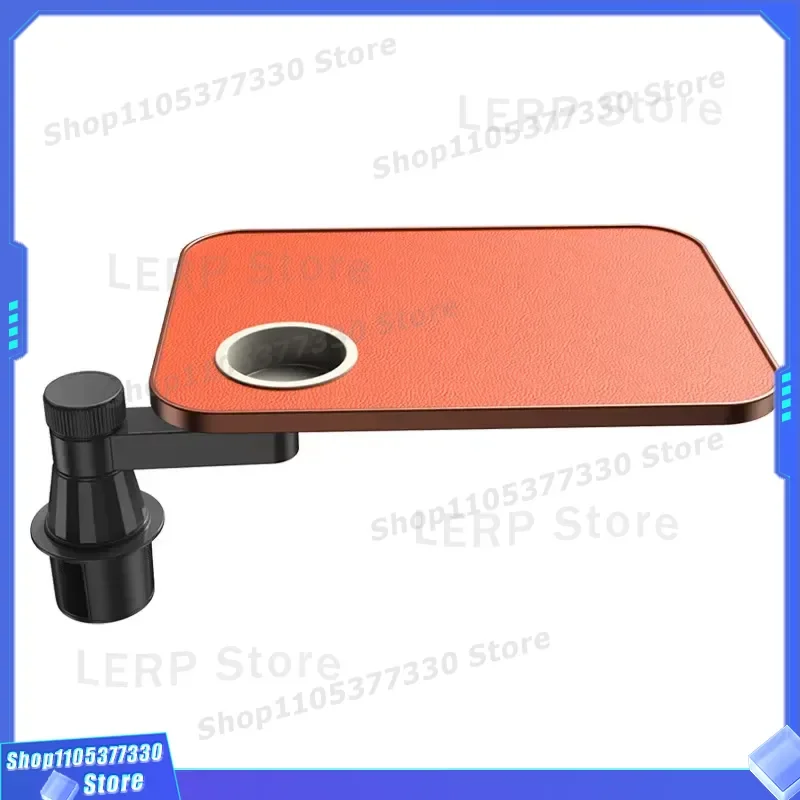Portable Car Back Seat Tray Table Orange Multifunctional Round Desk for Laptop Office Study Dining Creative In Vehicle